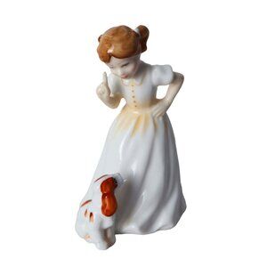Royal Doulton 'Sit' Girl with Dog Small Figurine Model Number HN 3123  Alan Masl